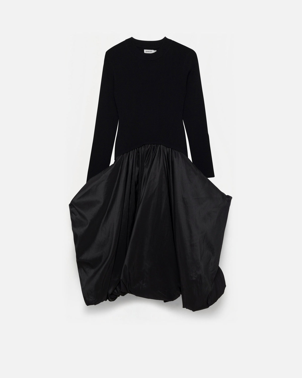 KENLIE L/S MOCK NECK MIDI DRESS Kjoler