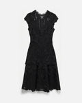 LAURA GUIPURE LACE CAP SLEEVE MIDI DRESS Kjole