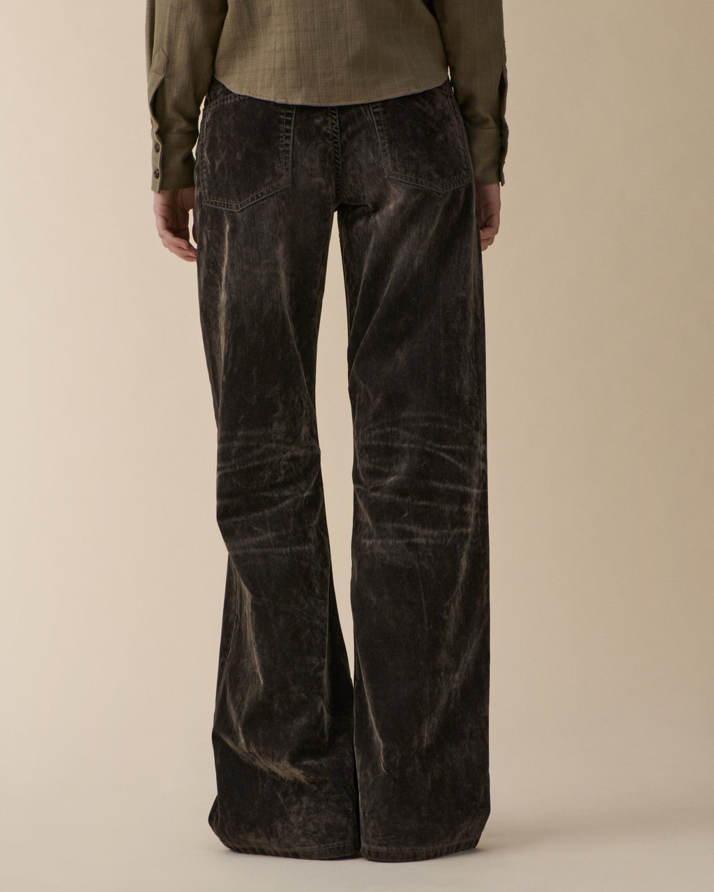 Kyoto Grey Velvet Jeans