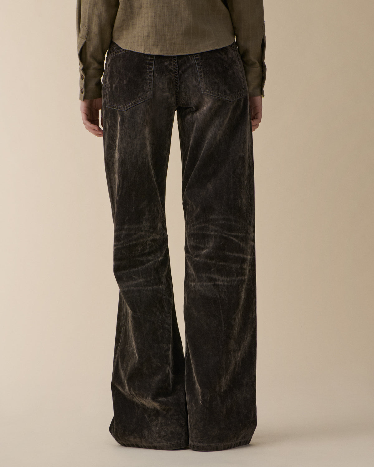 Kyoto Grey Velvet Jeans