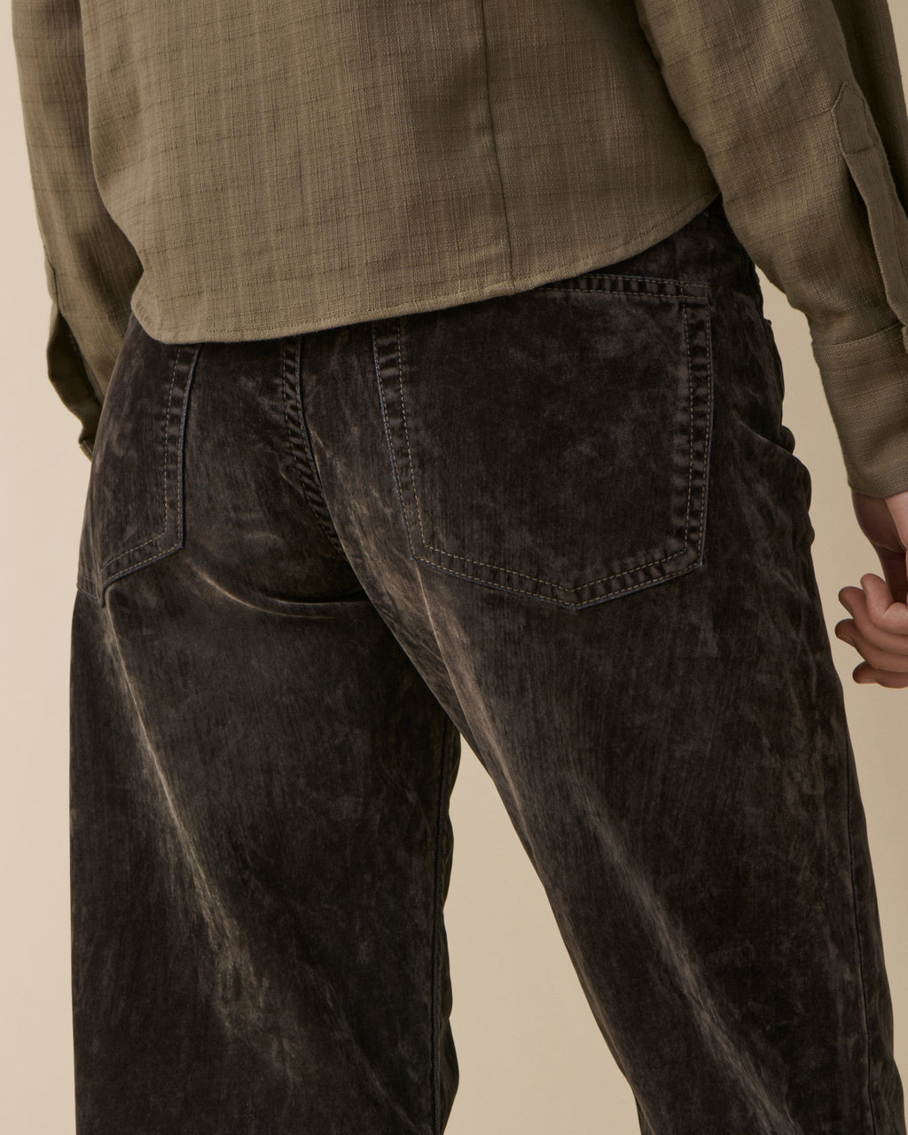 Kyoto Grey Velvet Jeans