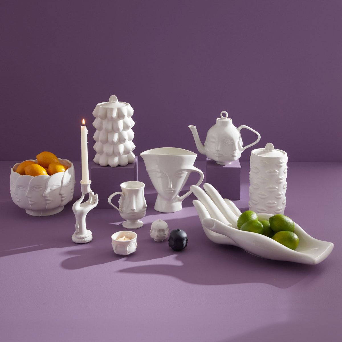 Muse Votive Candle Holder - White - 6849 Interiør/Livsstil