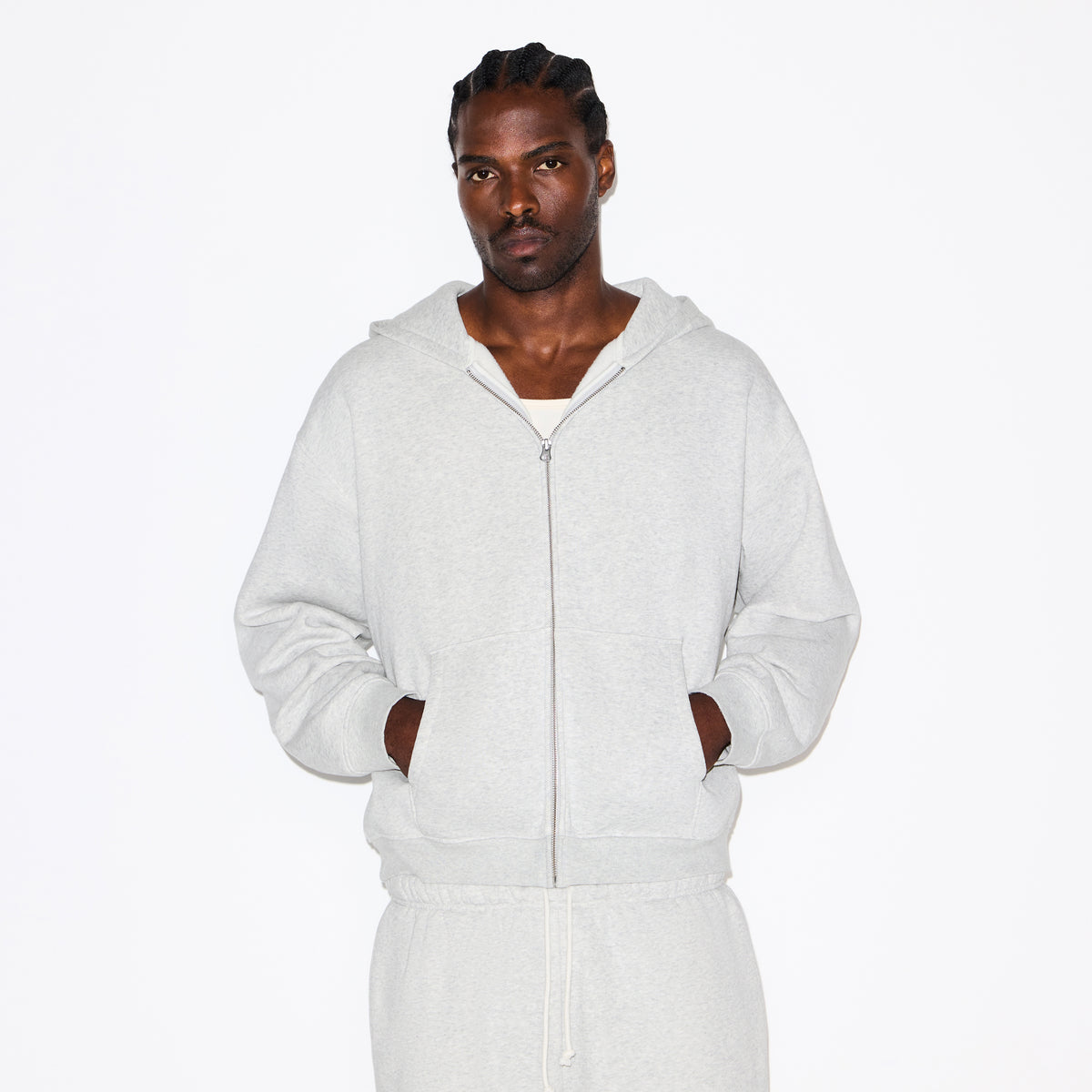 Relaxed Zip Up Hoodie Genser