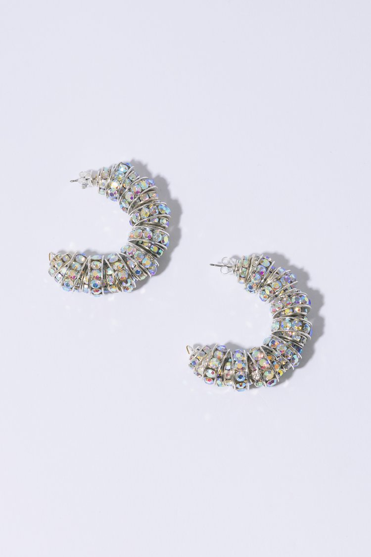 FAT DIAMOND HOOPS Ørepynt