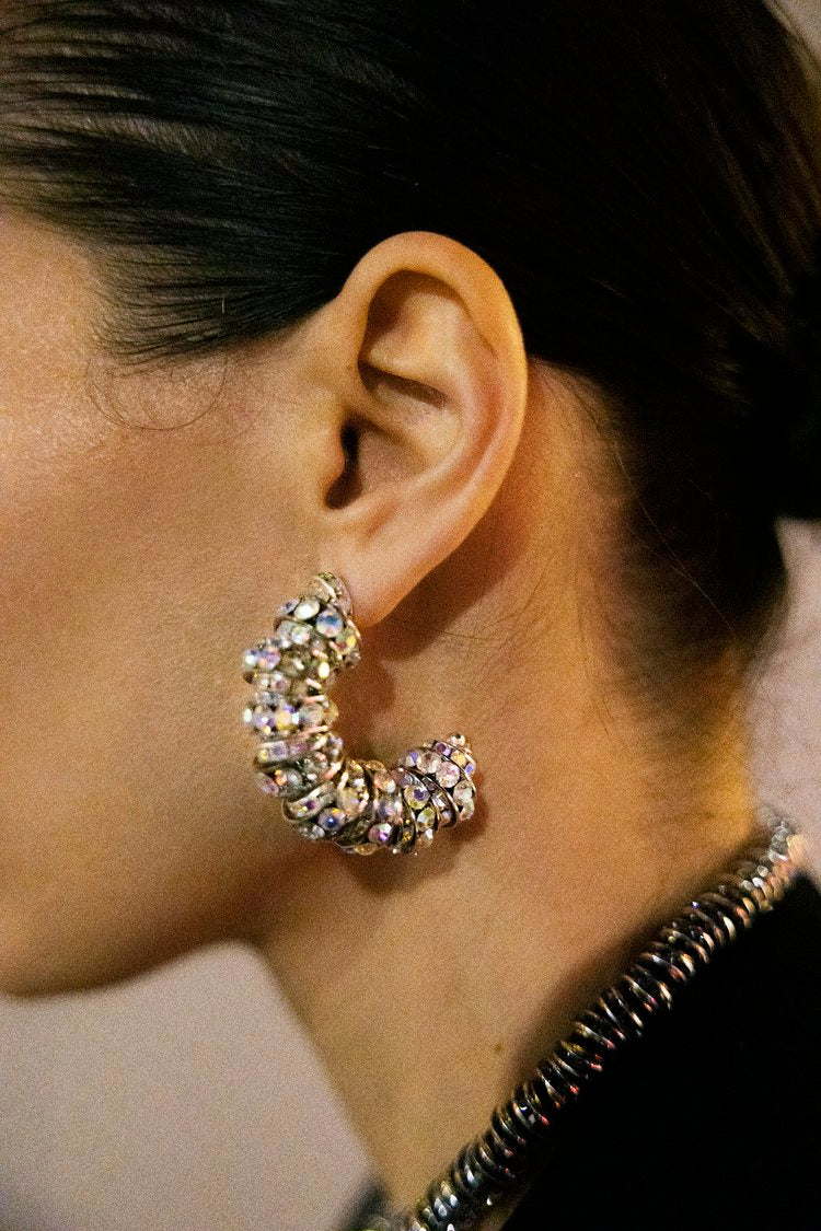 FAT DIAMOND HOOPS Ørepynt