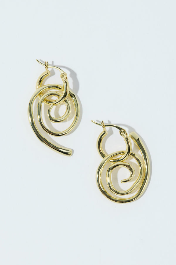 Petite Dahlia Hoops