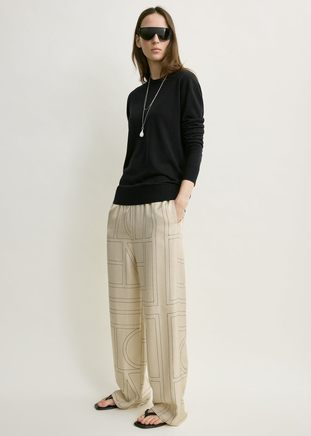 MONOGRAM SILK PJ BOTTOMS Bukser