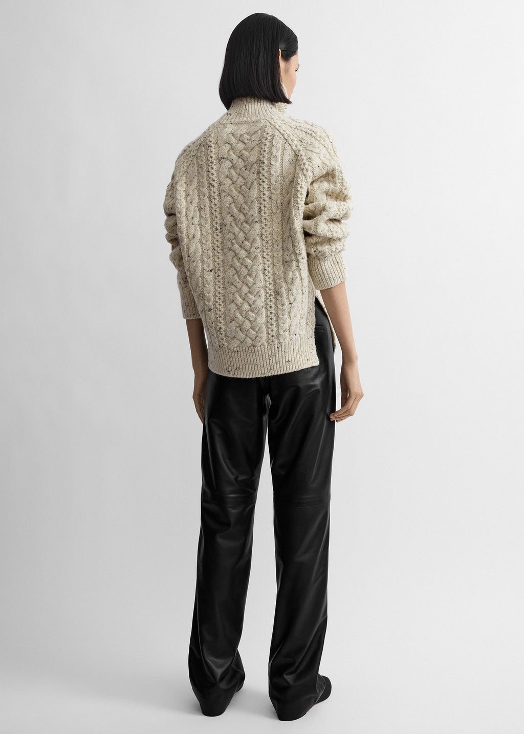Cable Knit Turtleneck Genser
