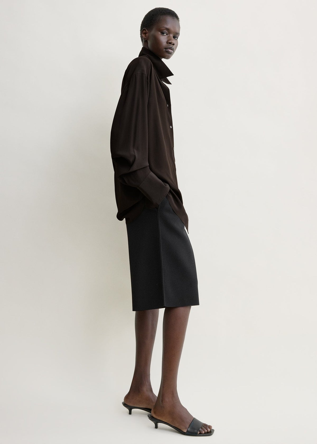SILK CREPE SHIRT Skjorte