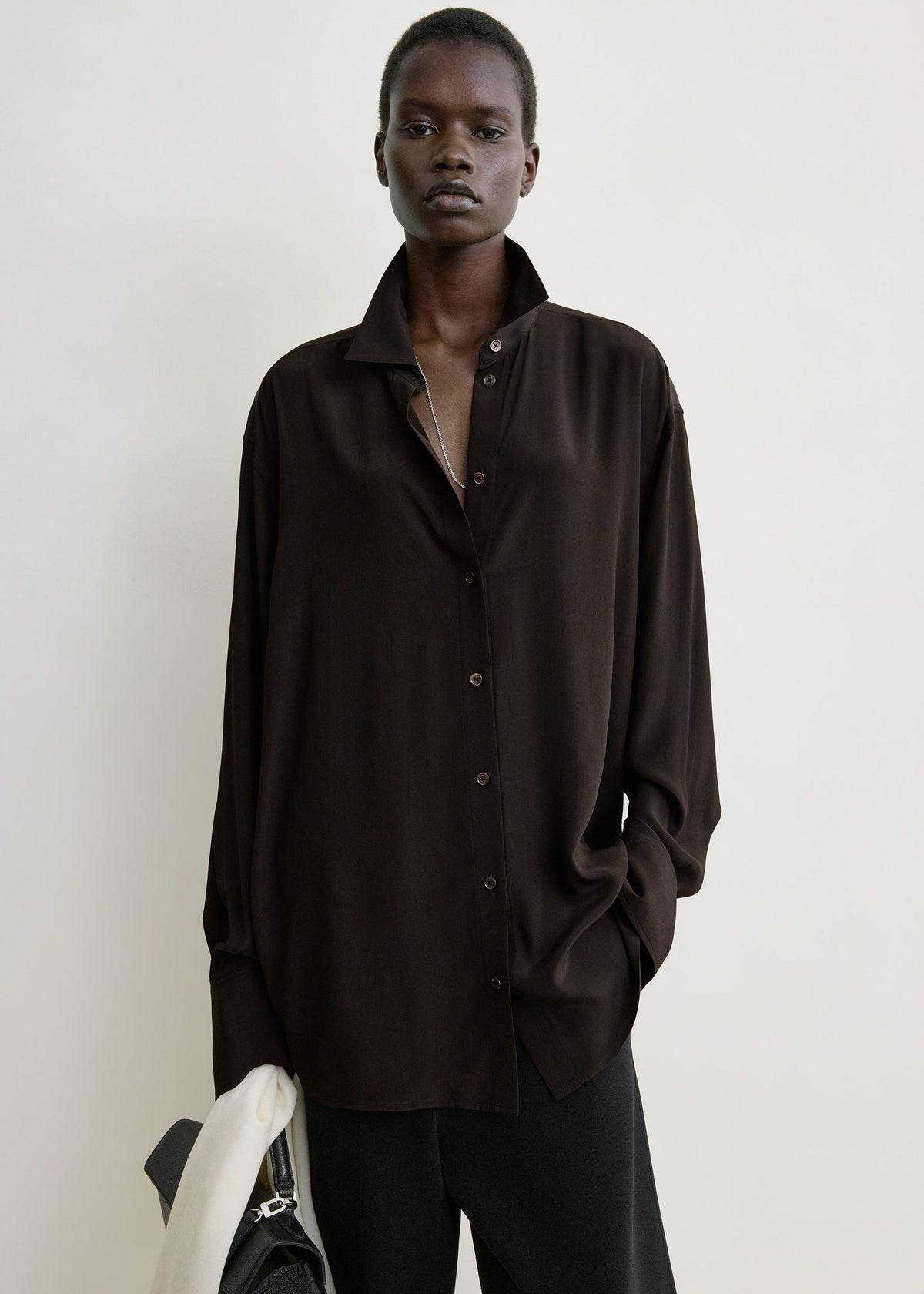 SILK CREPE SHIRT Skjorte
