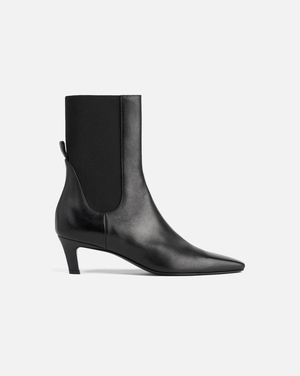 The Mid Heel Leather Boot