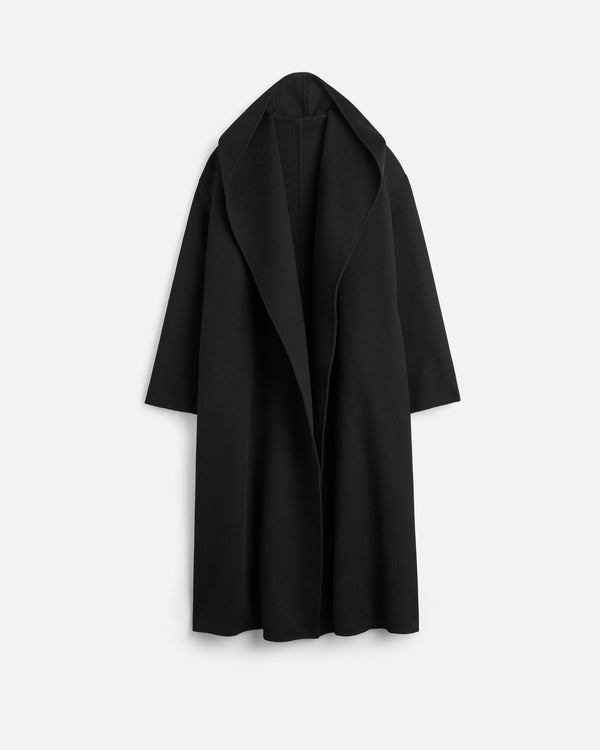 Hoodie Belted Coat