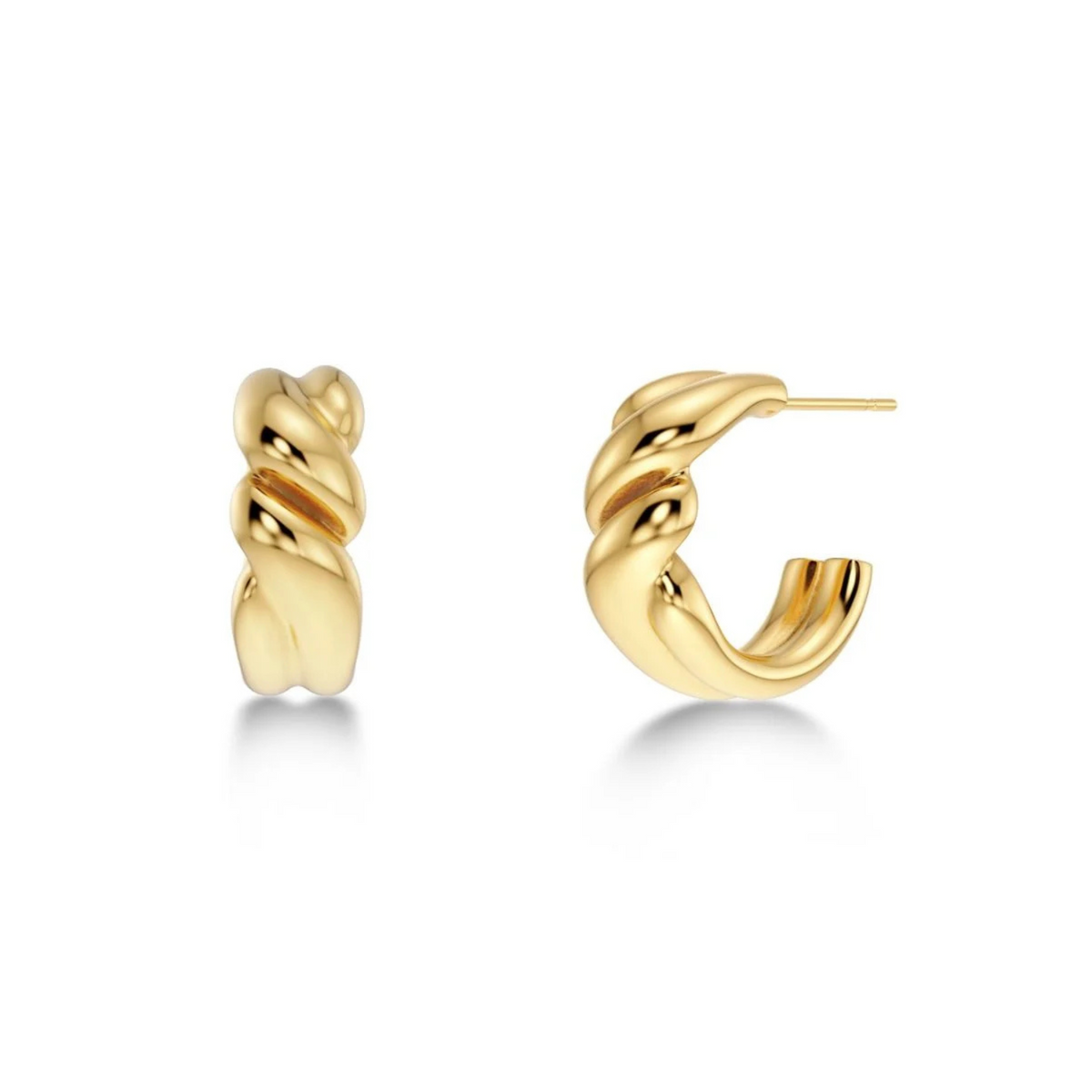 Twist Hoops S Gold Ørepynt