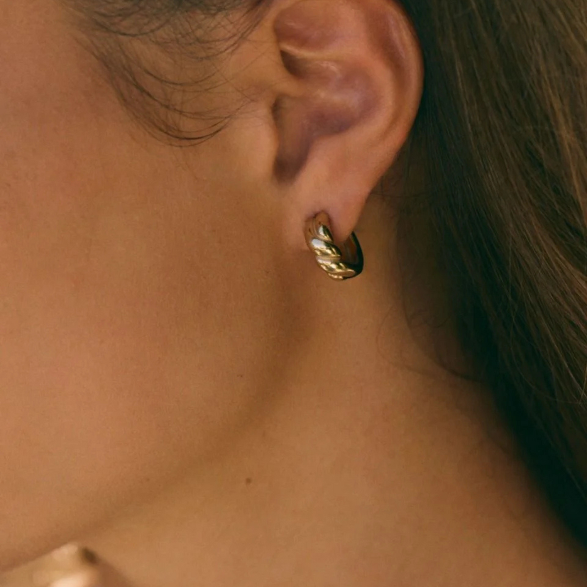 Twist Hoops S Gold Ørepynt