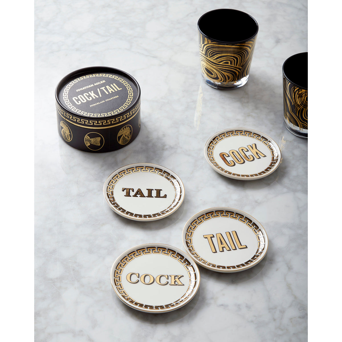 Cock/Tail Coasters Interiør/Livsstil