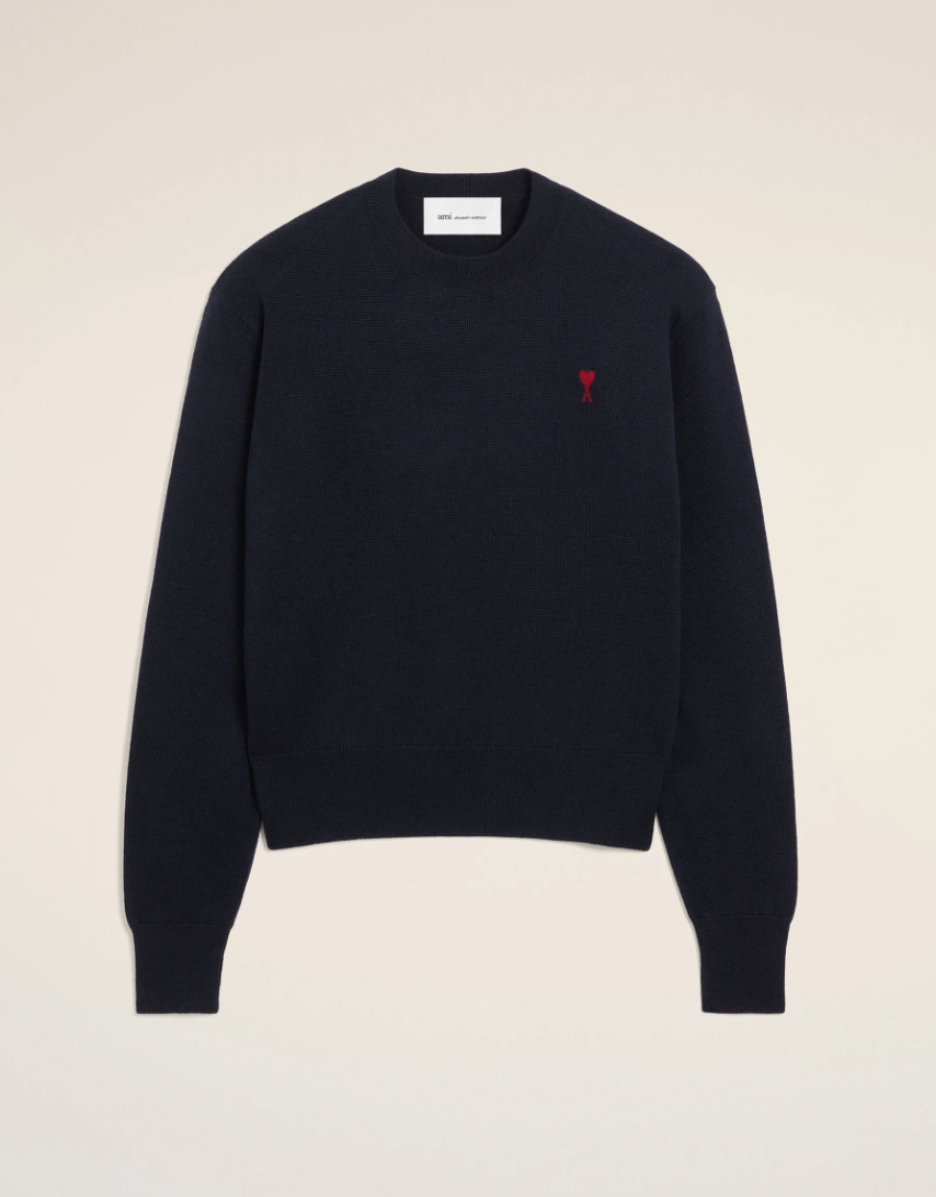 CREWNECK SWEATER WITH AMI DE COEUR