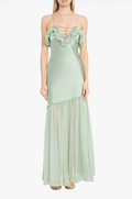 Elaria Cami Silk Gown with Lace Up