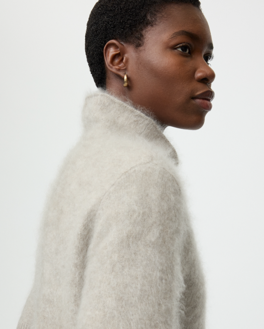 Brushed Short Sleeve Turtleneck
