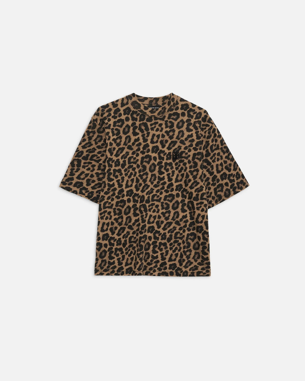 AVI TEE - BLACK AND BROWN LEOPARD