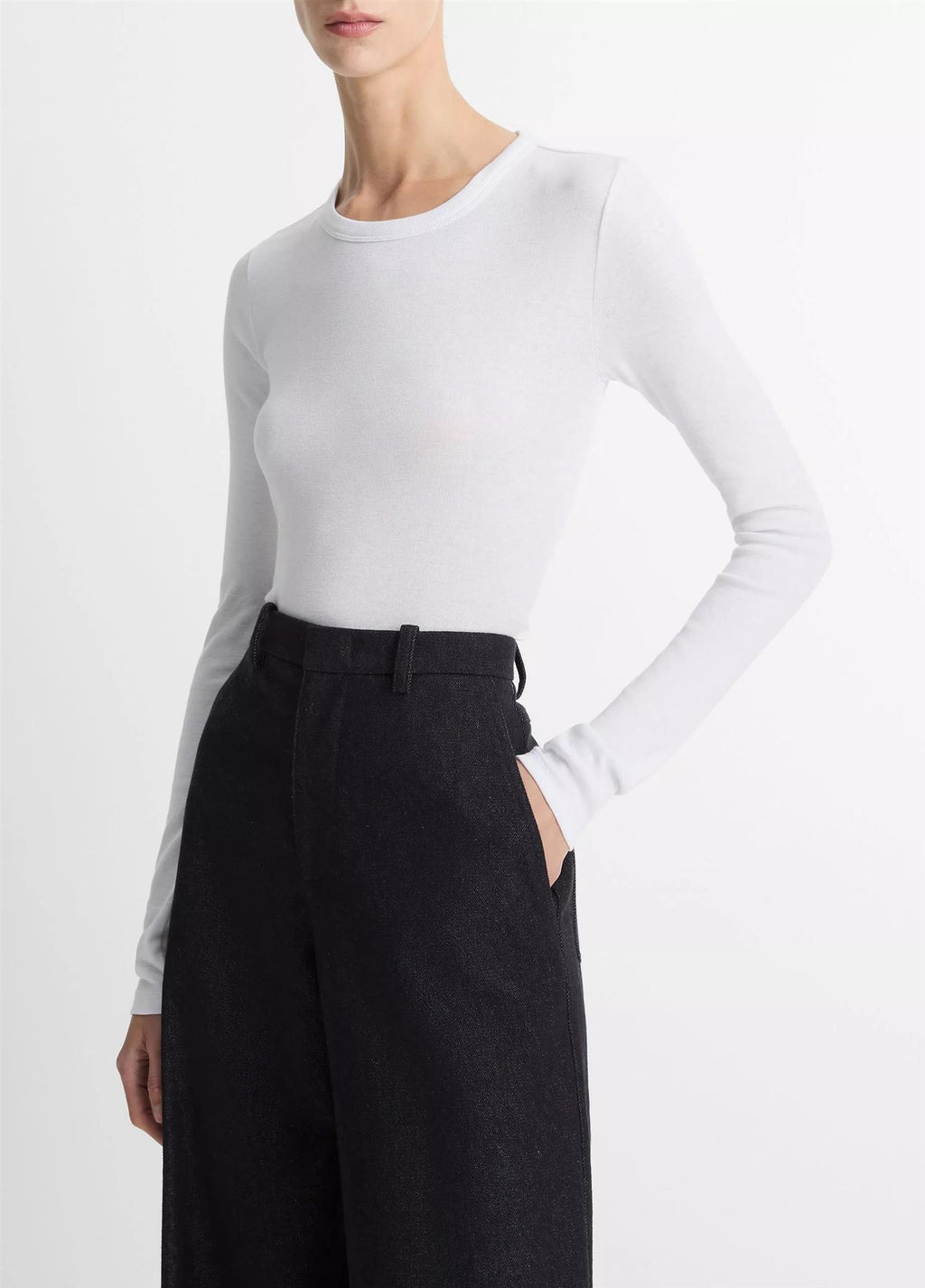 Essential Pima Cotton-Blend Long-Sleeve T-Shirt