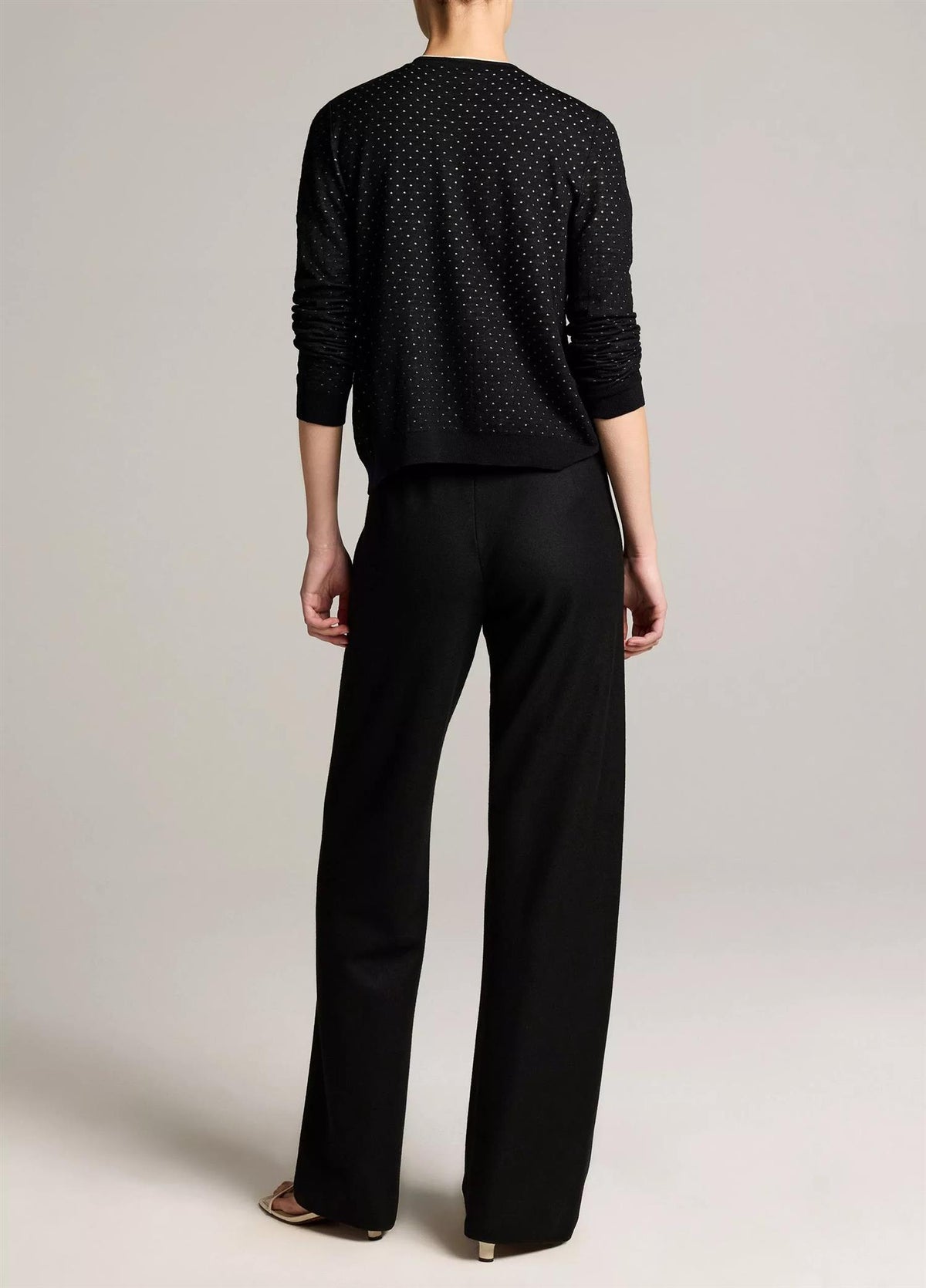 Colette High-Rise Italian Wool-Blend Flannel Bias Pant