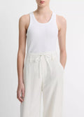 Ribbed Scoop-Neck Tank