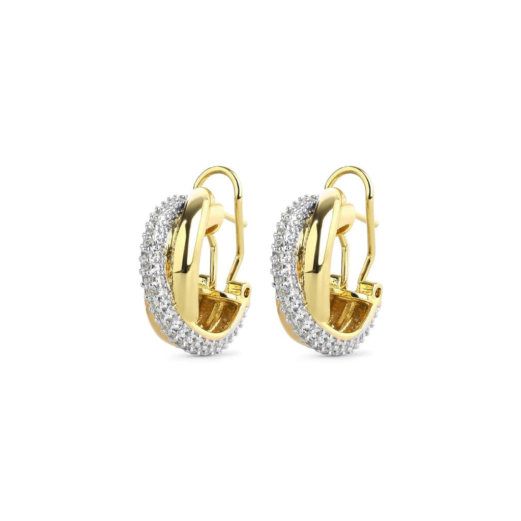 Boa - Twisted Crystal Earrings Stainless Steel