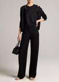 Colette High-Rise Italian Wool-Blend Flannel Bias Pant