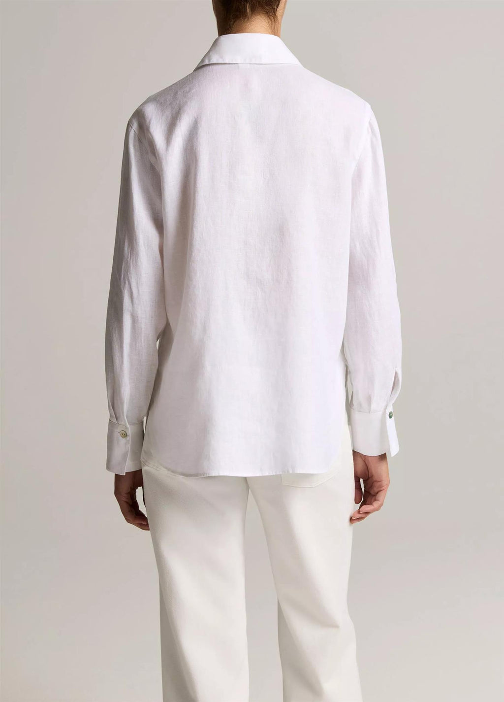 Linen Button-Front Shirt