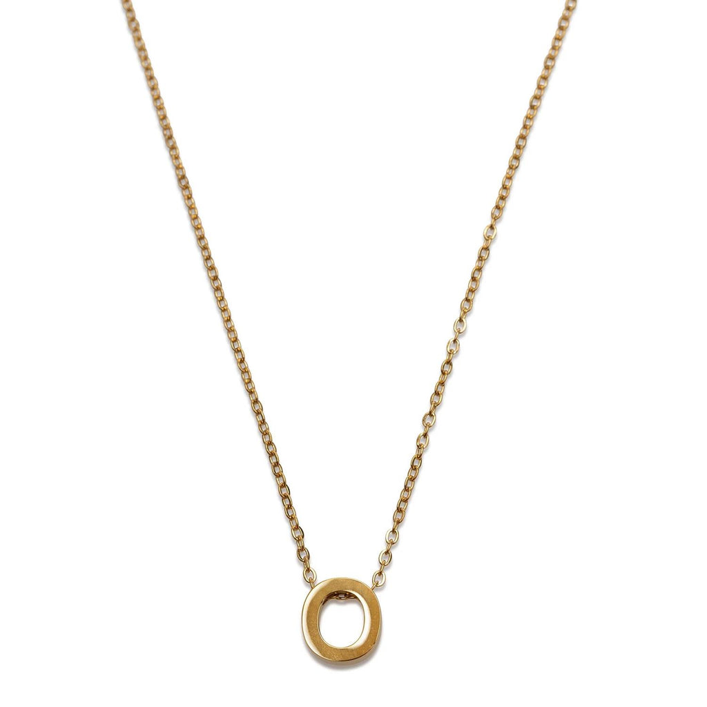 Viola - Letter Necklace Stainless Steel Gold, T