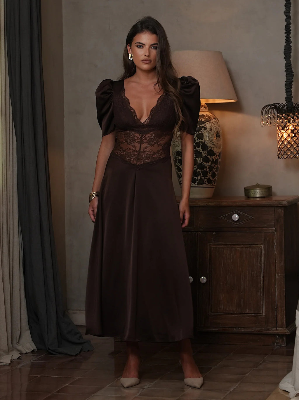 Francis Lace Midi Dress