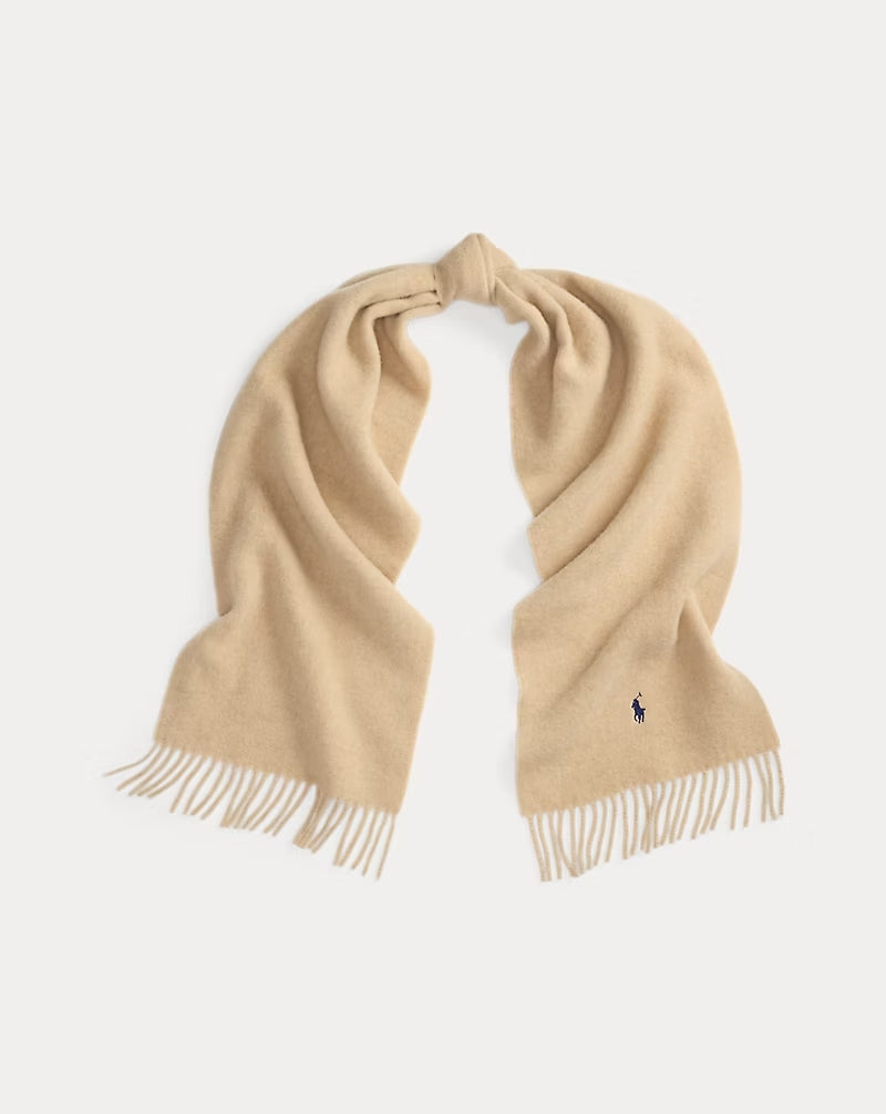 Fringe-Trim Wool Scarf