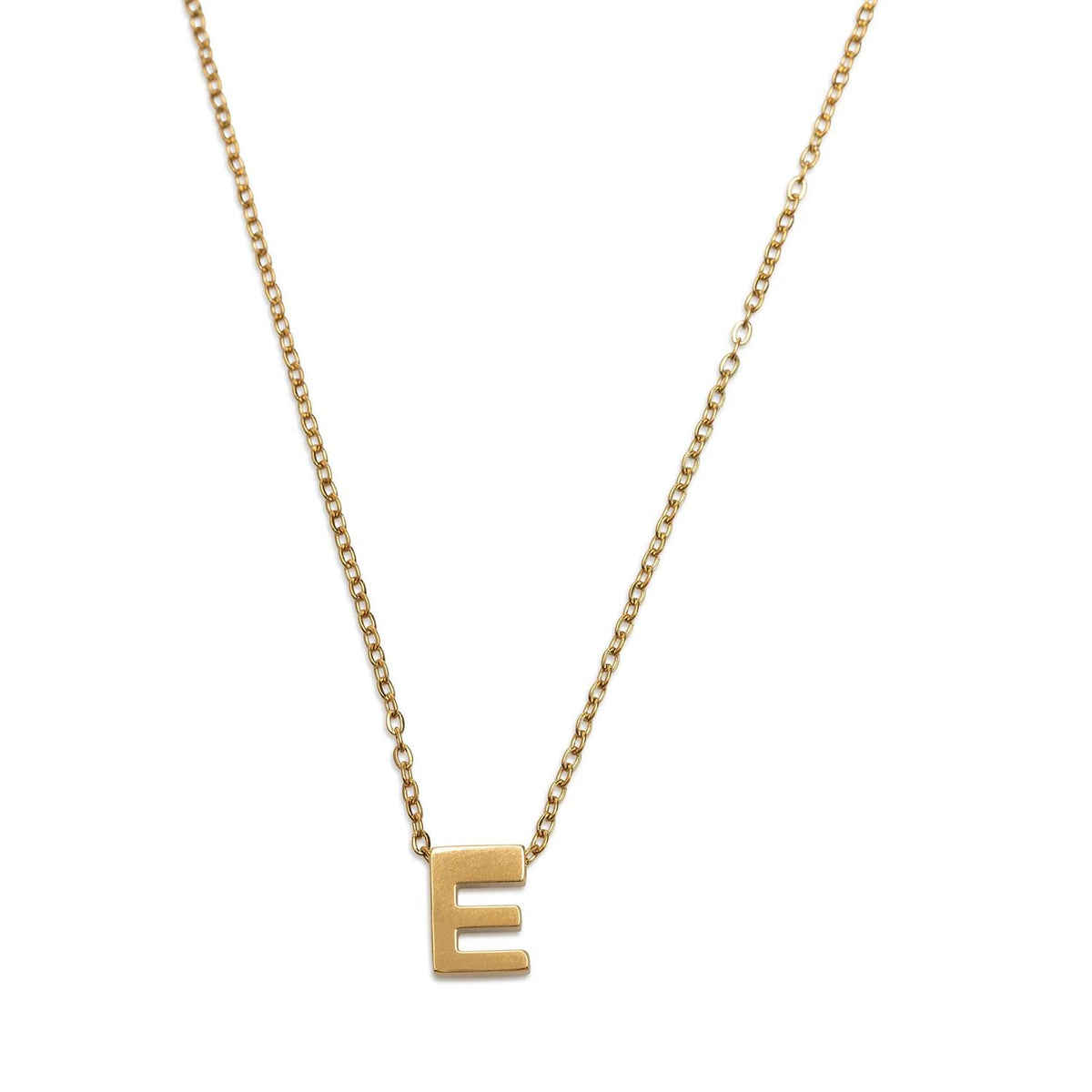 Viola - Letter Necklace Stainless Steel Gold, V