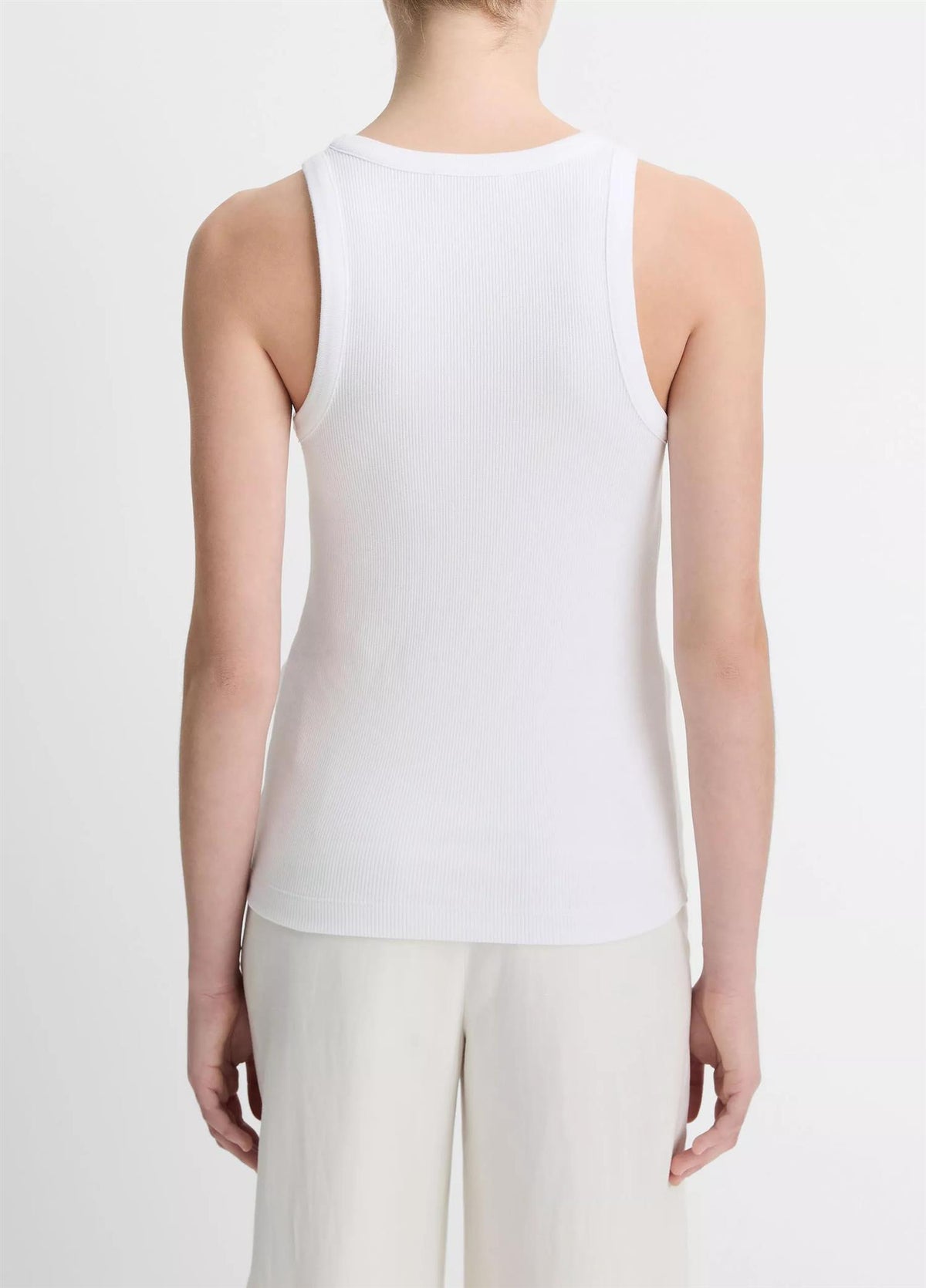 Ribbed Scoop-Neck Tank