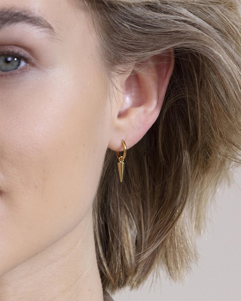Peak Hoops Mini Gold