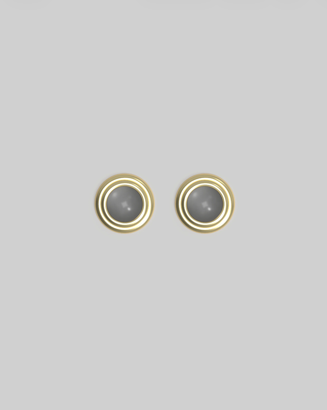 Lolly Stud Moonstone Plated