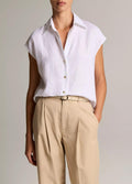 CAP SLV BUTTON DOWN BLOUSE
