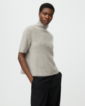 Brushed Short Sleeve Turtleneck