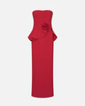 LONG FLOWER STRAPLESS DRESS