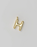 Letter Charm Small Plated - H