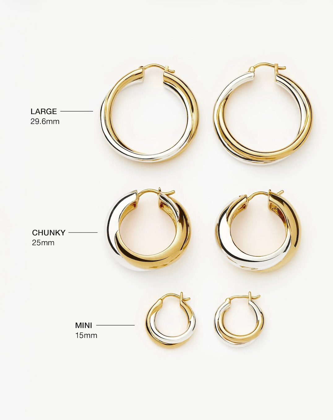 LUCY WILLIAMS ENTWINE SMALL HOOP EARRINGS