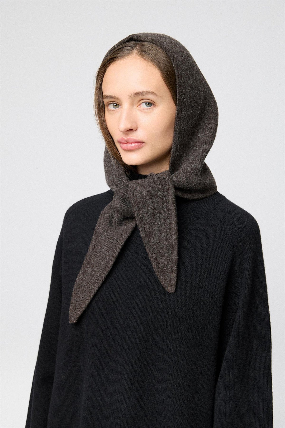 Tie Up Knitted Hood
