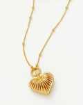 RIDGE HEART CHARM PENDANT NECKLACE