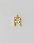 Letter Charm Small Plated - R