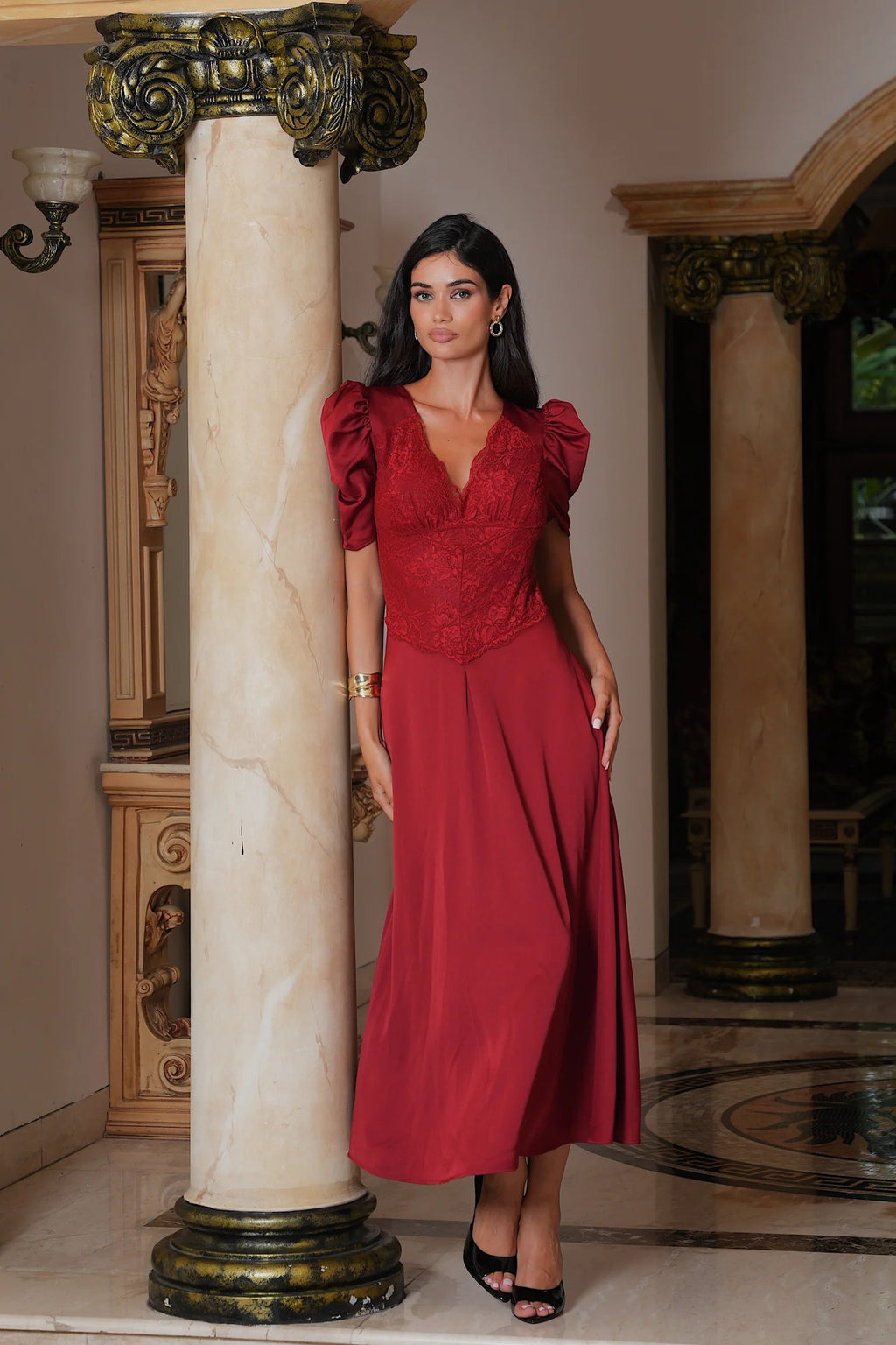 Francis Lace Midi Dress