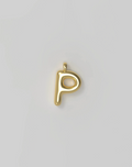 Letter Charm Small Plated - P