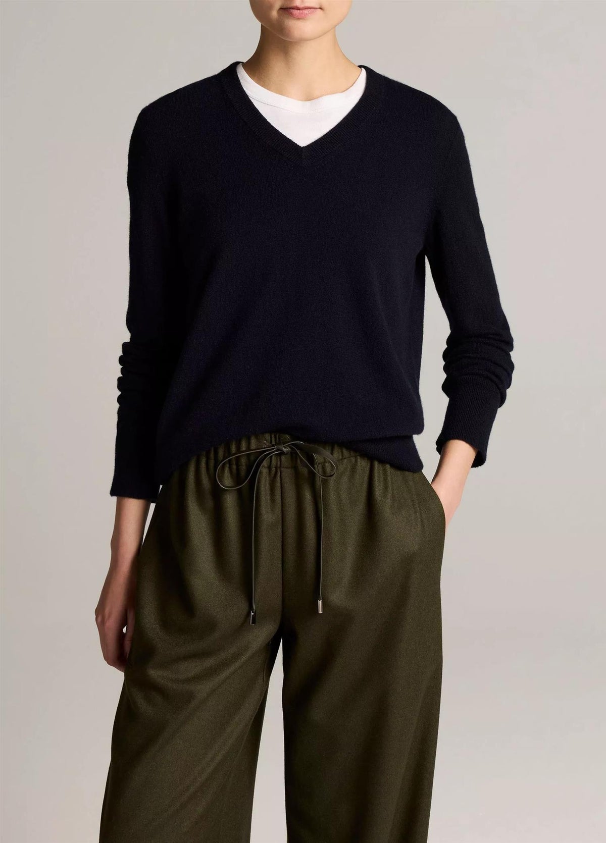 Cashmere Casual V-Neck Sweater