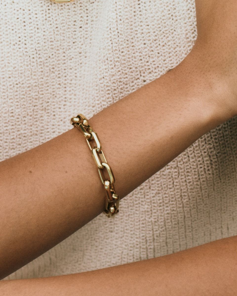 Box Chain Maxi Bracelet Gold Armbånd