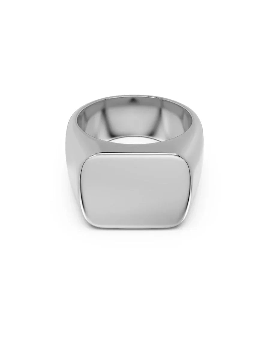 Ellis Signet Ring Steel Ring