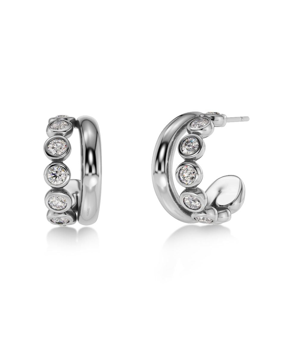 Grace Hoops L Steel Ørepynt